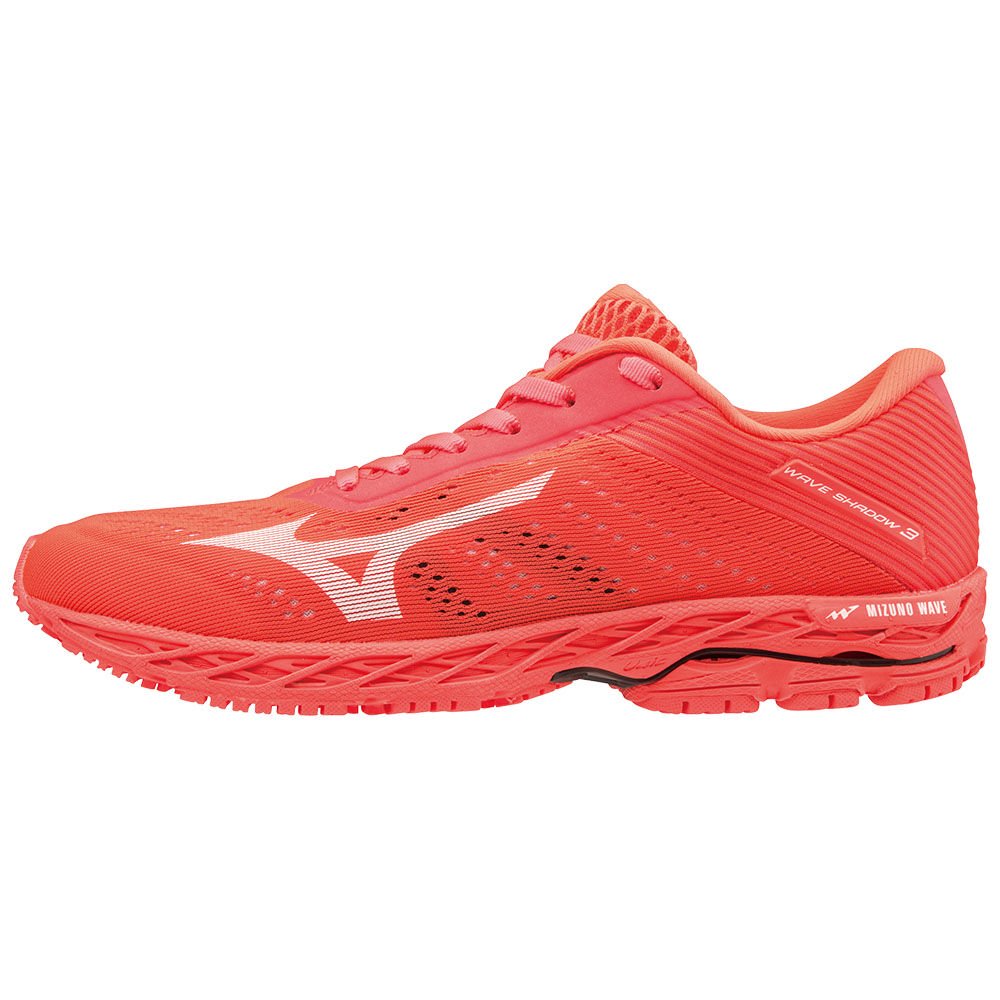 Mizuno Women's Trail Running Shoes WAVE SHADOW 3 Coral/White - HQOTSDR-10